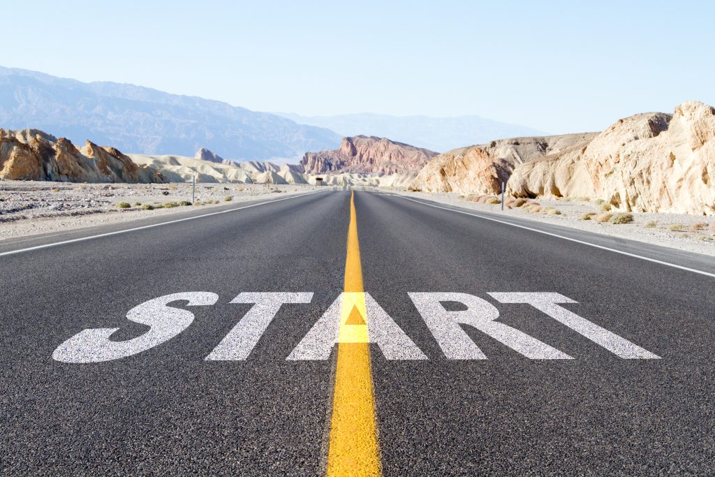 Starting line representing fresh leadership beginnings